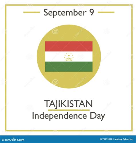 Tajikistan Independence Day, September 9 Stock Vector - Illustration of