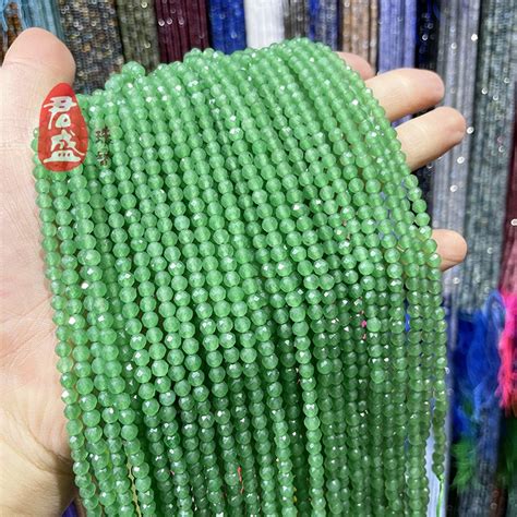 Natural Green Aventurin Faceted 4mm Aventurin Loose Beads Bracelet