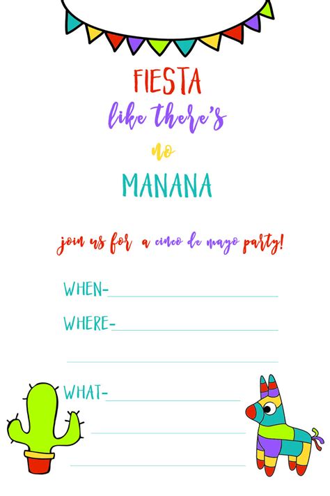 Free Printable Fiesta Party Invitations Printable Templates