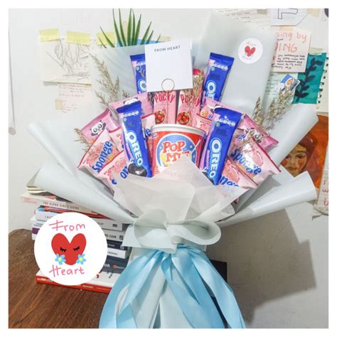 Jual Bucket Snack From Heart Buket Hadiah Ultah Buket Wisuda Buket