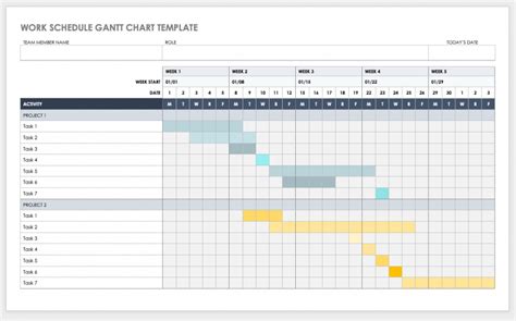 Microsoft Word Gantt Chart Template