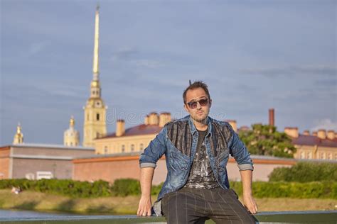 Male Traveler Has Trip in Russia Stock Photo - Image of caucasian ...