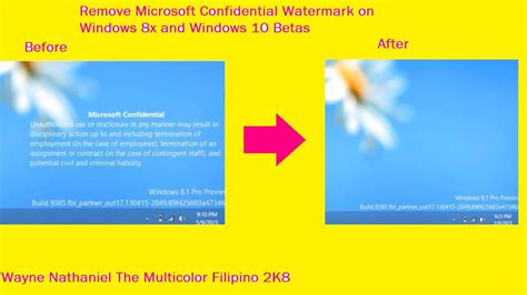 How To Remove The Microsoft Confidential Watermark On Windows X Betas