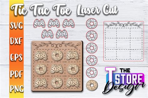 Tic Tac Toe Laser Cut SVG Game SVG Graphic By The T Store Design