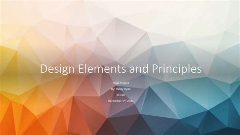 Design Elements and Principles