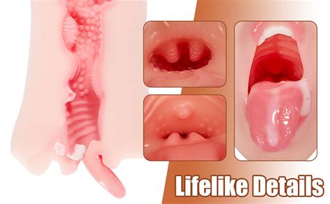 Bestvibe 5 9 Inch Pocket Pussy Realistic Mouth With 3D Teeth And Tongue Bestvibe