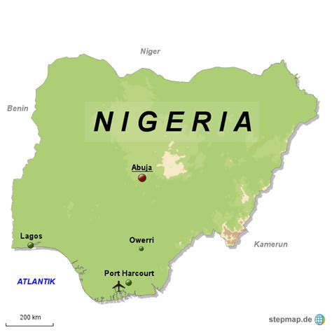 Stepmap Nigeria Landkarte Für Nigeria