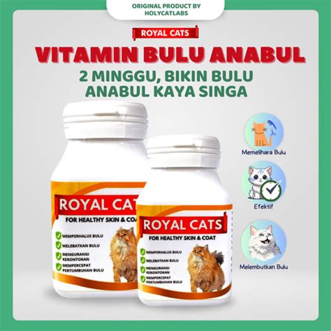 Jual Vitamin Bulu Kucing Anjing Royal Care Penumbuh Bulu Anti Rontok