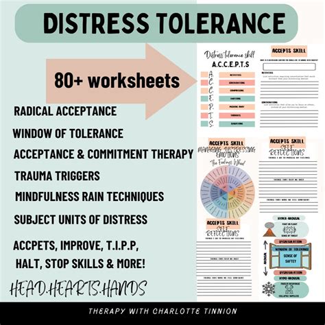 Distress Tolerance Worksheets Bundle Dbt Journal Worksheets Etsy