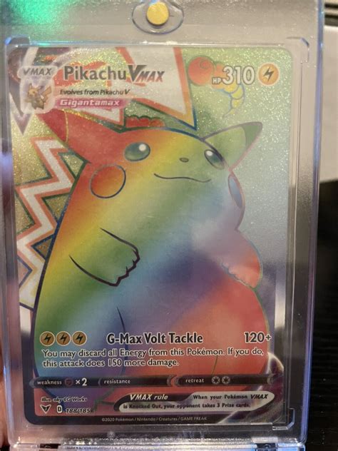 Mavin Pikachu VMAX Vivid Voltage 188 185 Secret Rare Rainbow Pokemon Card