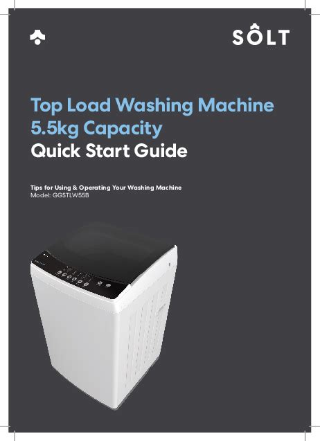 SOLT Top Load Washing Machine User Guide