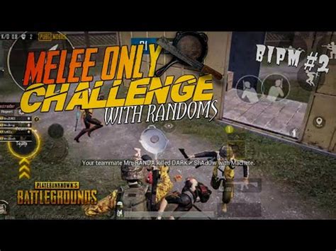 Pubg Mobile Melee Only Challenge Funny Gameplay Melee Only Pubg