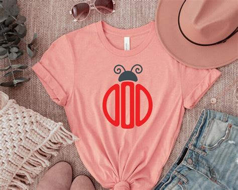 26 Ladybug Monogram Svg Bundle Monogram Fonts Split Letter Etsy