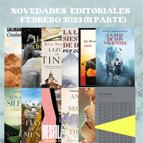 NOVEDADES EDITORIALES FEBRERO 2023 II PARTE TU LIBRO Y TU