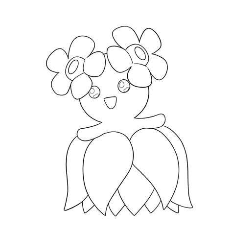 Lovely Bellossom Pokemon Coloring Page Free Printable Coloring Pages