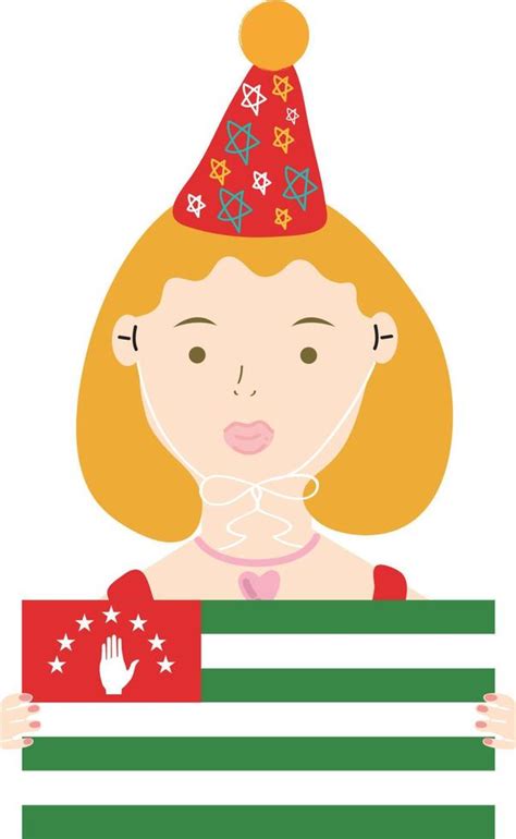 Abkhazia Flag Vector Hand Drawn Georgian Lari Vector Hand Drawn Russian