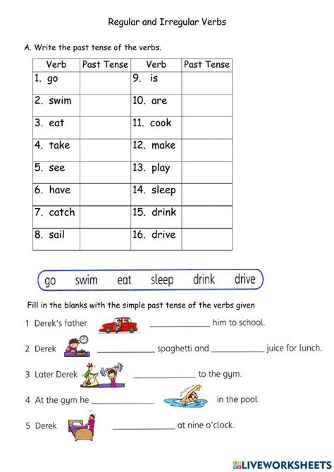 Year 3 Regular And Irregular Verbs Worksheet Live Worksheets Worksheets Library