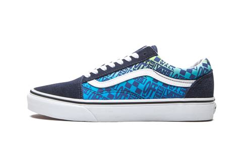 Buy Vans Old Skool Off The Wall Logos Blue Stadium Goods