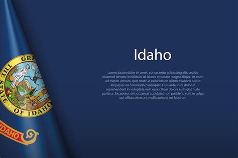 Bandera D Del Estado De Idaho De Estados Unidos Aislado En El Fondo