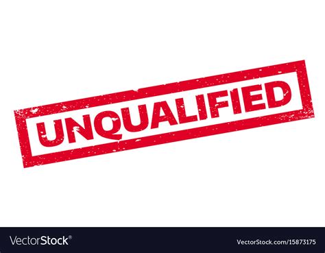 Unqualified Rubber Stamp Royalty Free Vector Image