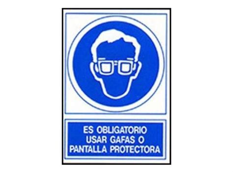 Cartel 40 X 45 Obligacion De Usar Proteccion Ocular