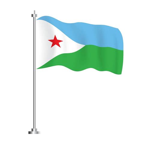 Djibouti Flag. Isolated Wave Flag of Djibouti Country. 17660684 Vector Art at Vecteezy