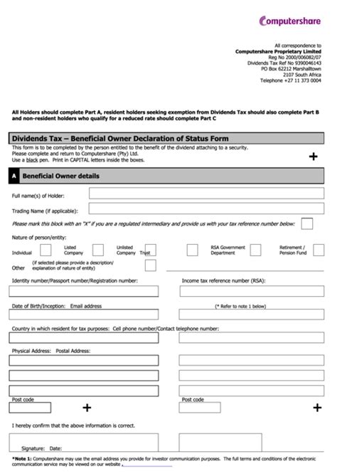 Printable Forms Computershare Printable Forms Free Online