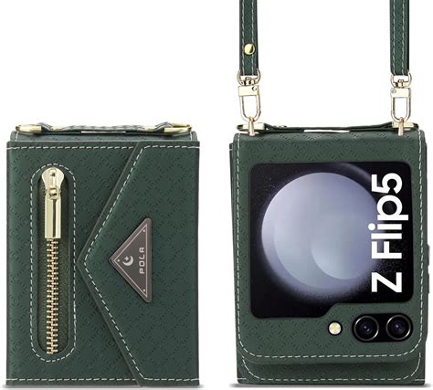 Szhaiyu Zipper Wallet Purse For Samsung Galaxy Z Flip 5 5g Crossbody Case With