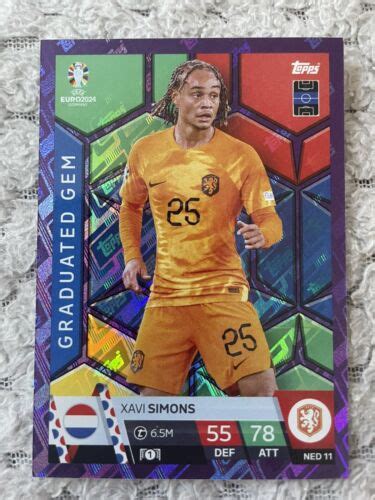 Match Attax UEFA Euro 2024 Xavi Simons Purple Graduated Gem Parallel EBay