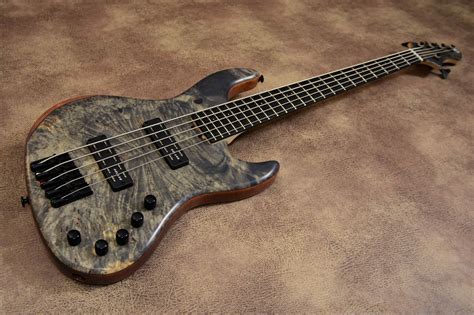 Myra Bass 5 Strings Buckeye Burl Top And Curly Maple Neck Ready To Go To Miki Gakki Japan