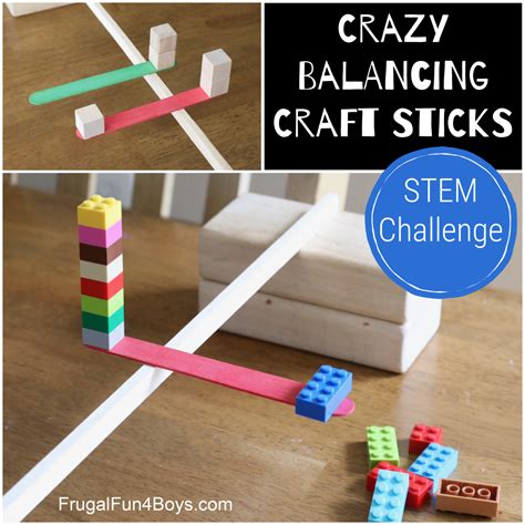 Crazy Balancing Craft Sticks Stem Challenge Frugal Fun For Boys And Girls