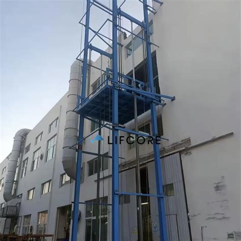 Kg Load Lifting Height M Hydraulic Freight Elevator Wall Mounted