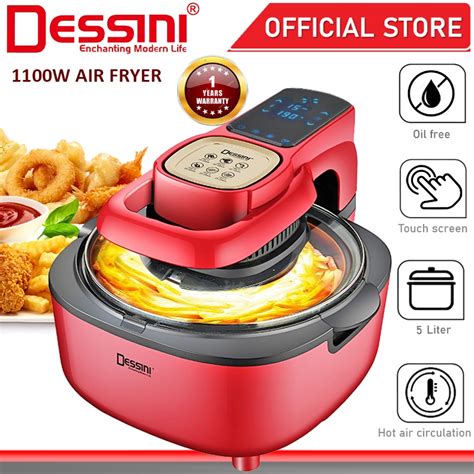 Dessini Italy Af 509 Electric Oven Convection Air Fryer Oil Free Grill Toaster Roaster Breakfast