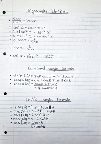 Concise A A Level Pure Maths Complete Revision Guide With Formulas