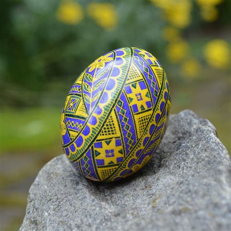 Pysanka Egg Hand Painted Ukrainian Easter Egg Pysanky Ukrainian