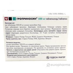 Купить Гроприносин 500 мг № 50 табл — Europharma