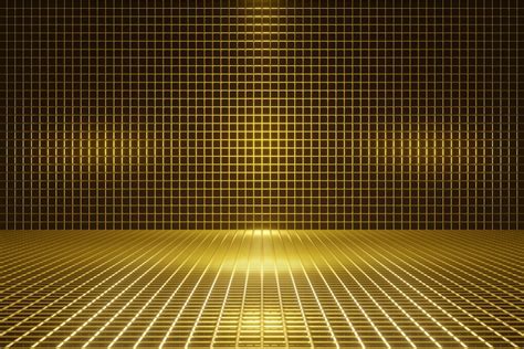 Premium Photo 3d Rendered Golden Grid Background