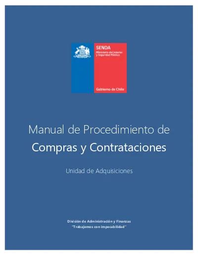 Manual De Procedimiento De Compras Y Contrataciones