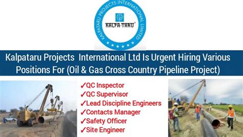 Urgent Hiring Kalpataru Projects International Limited In Saudi Arabia