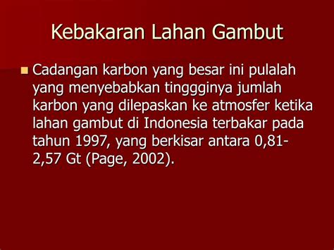 Ppt Lahan Gambut Pemanasan Global Dan Perdagangan Karbon Powerpoint