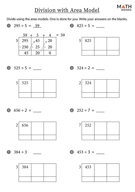 Division Worksheets Math Monks