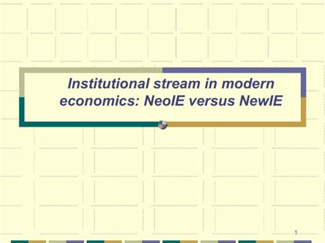 New Institutional Economics Basic Categories And Assertions