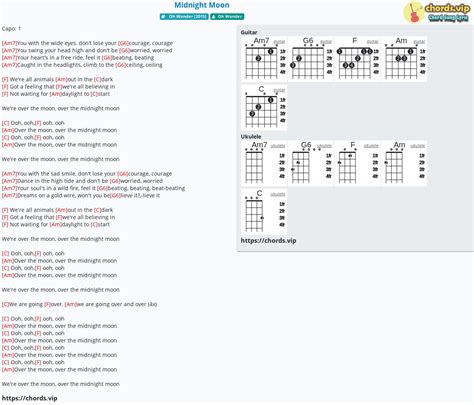 Chord Midnight Moon Tab Song Lyric Sheet Guitar Ukulele Chordsvip