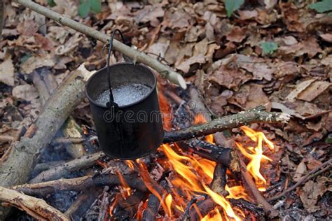 Billy Can Campfire Stock Image Image Of Campfire Explore 50096161