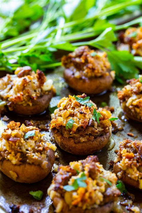 Sausage Stuffed Mushrooms Spicy Southern Kitchen