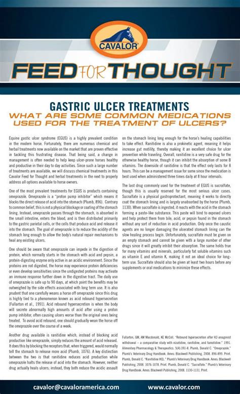 Gastric Ulcer Treatments ⋆ Rocking "E" Feeds