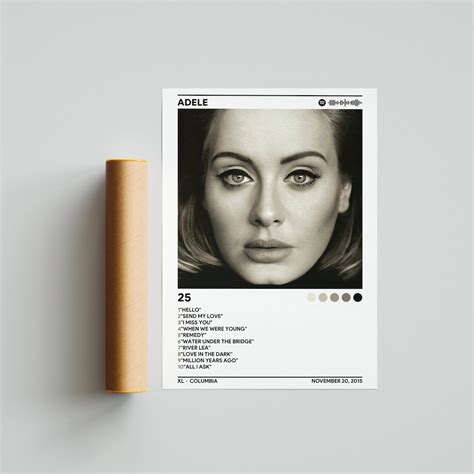 Adele 25 Album Cover Poster Adele Poster Print Poster Etsy