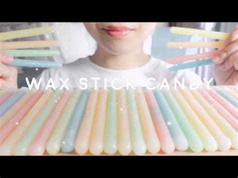 【咀嚼音】ワックスボトルキャンディを食べる【asmr】nik L Nip Wax Bottles Stick Candy わさびの食べる音