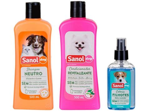 Kit Shampoo E Condicionador Colônia Cachorro E Gato Neutro Sanol Dog