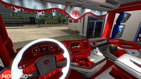 Red And White Scania Next Gen S And R Interior Ets 2